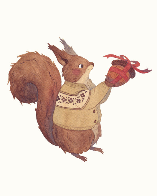 Squirrel with gift (Original)